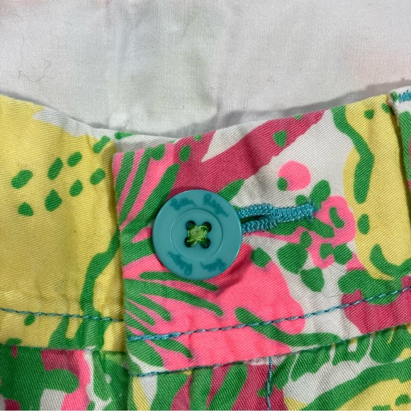 Lilly Pulitzer The Callahan Short Floral Green Pink Women's Sz 00 - Picture 4 of 14